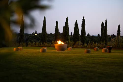 Serene Tuscan landscape at golden hour