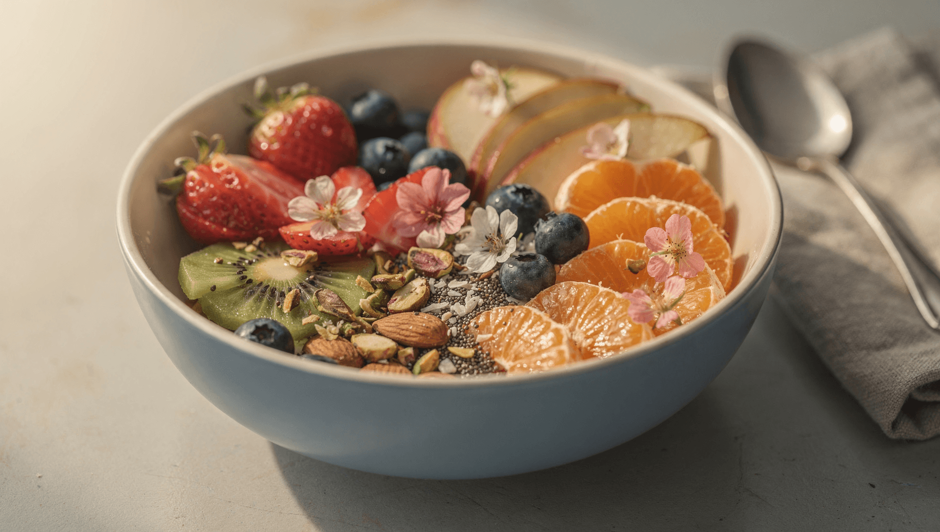Fresh seasonal fruit bowl