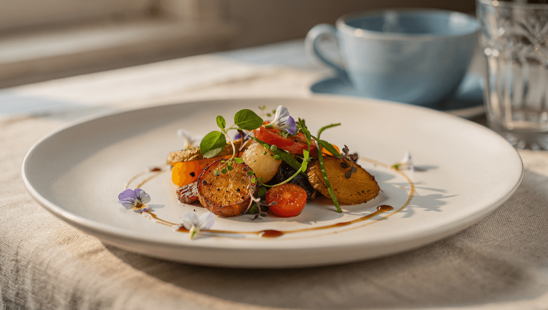 Beautifully plated gourmet meal